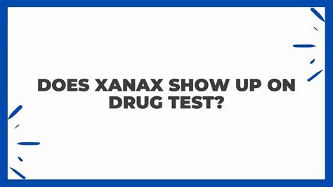 what does xanax show up as on a ua